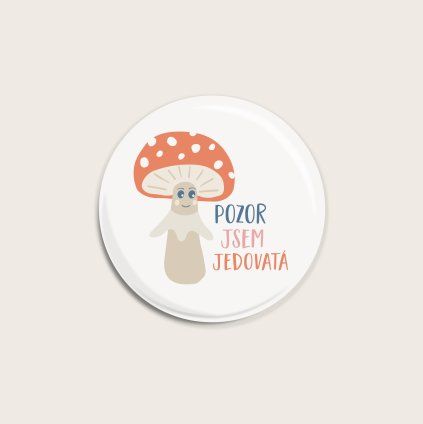 placka se špendlíkem houba
